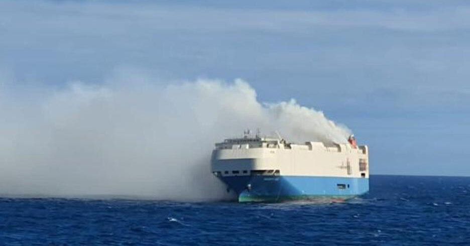 Ship Carrying 1,100 Porsches and Other Luxury Cars Is Burning and Adrift