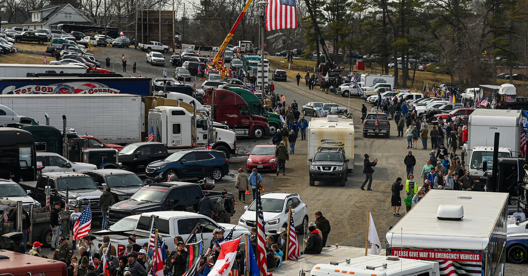 Truckers Protesting Covid Mandates Amass Outside the Capital