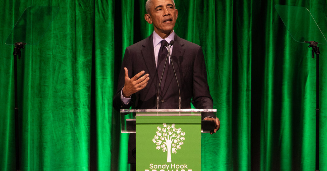 Obama and Bob Iger Speak at a Sandy Hook Benefit in Manhattan