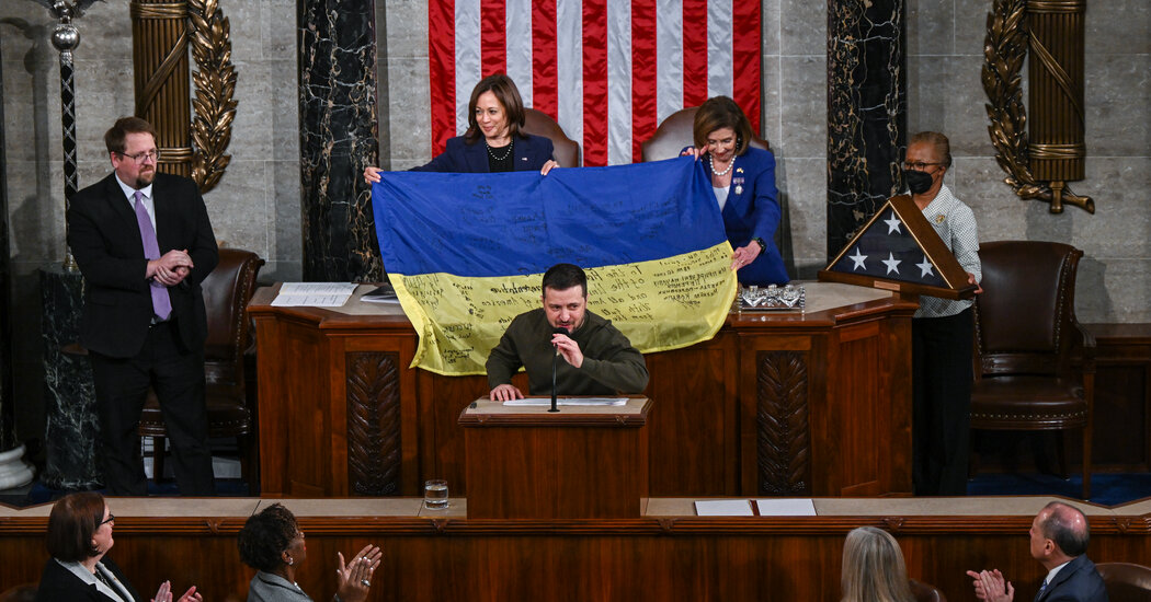 U.S. Aid Is ‘Not Charity,’ Zelensky Tells Congress as a Lengthy War Looms